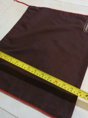 Coach Brown Dust Cover Bag Shoe Purse Protector Red Drawstring 19x15''